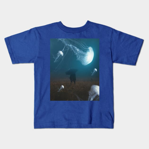 Jellyfish Kids T-Shirt by xmuratakyol